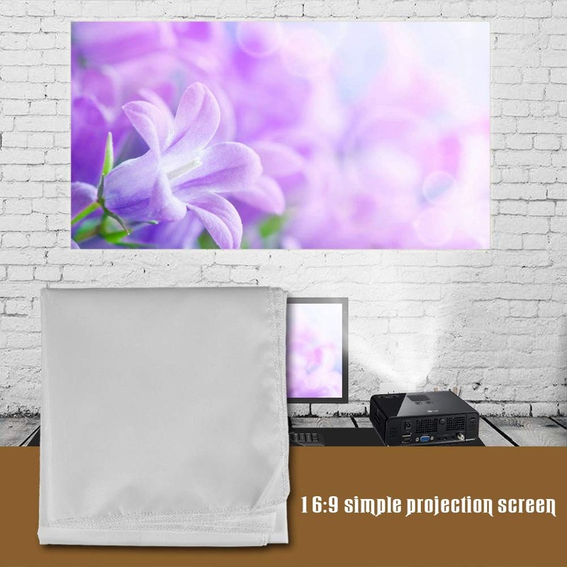 Projector Curtain, Bewinner 60-120 Inch Projection Screen 169 Easy Installation