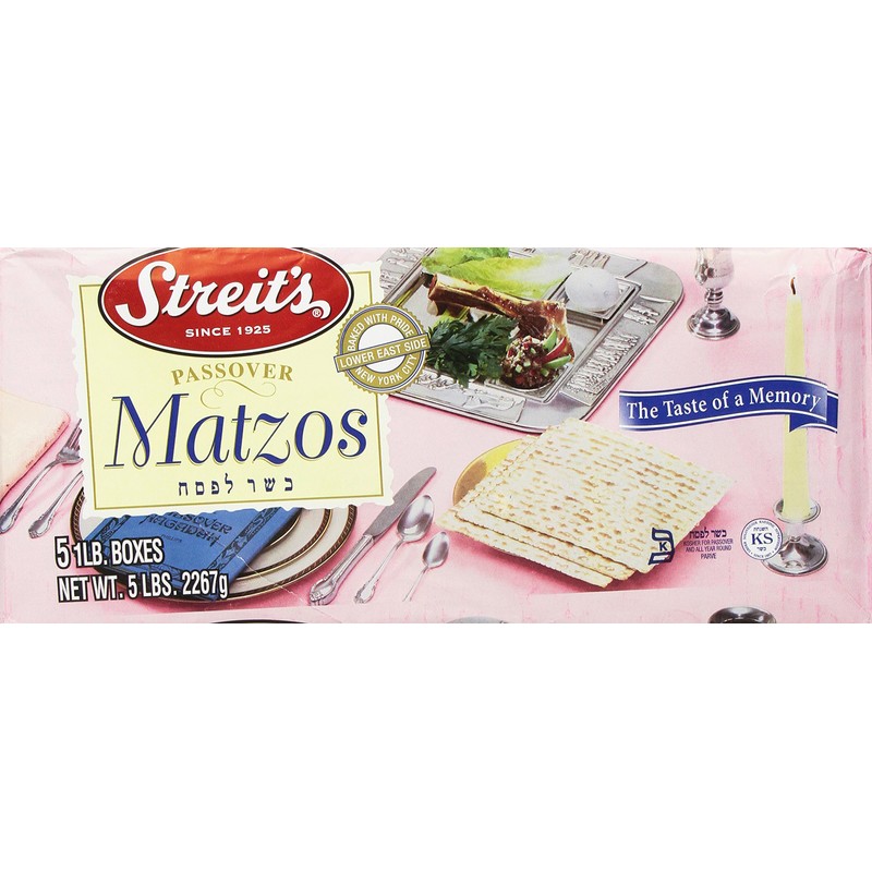 Streit's Matzo, Kosher for Passover Matzoh Crackers, Airy, Crispy Crackers,