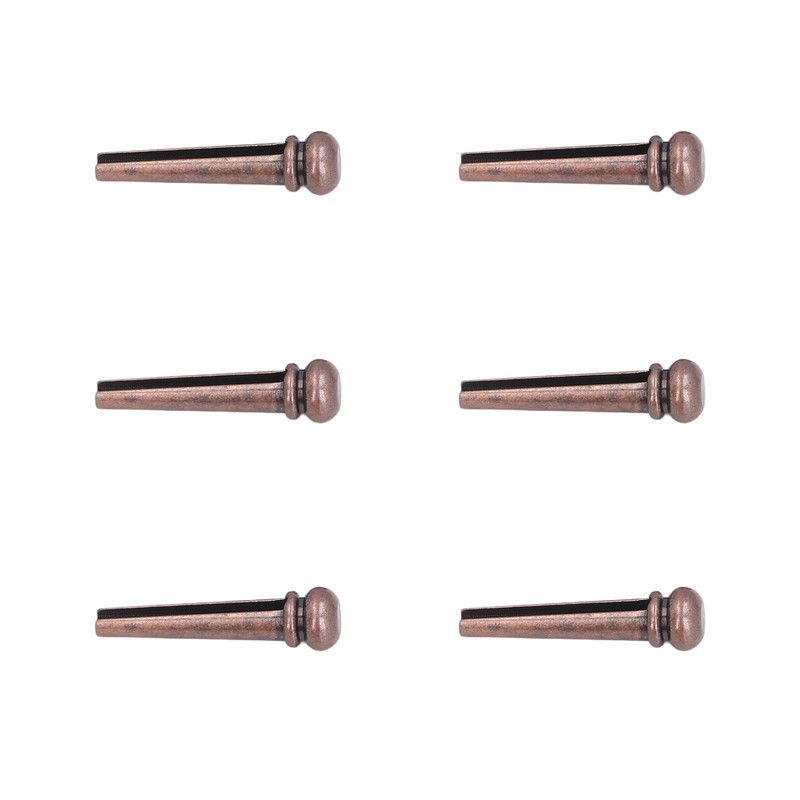 6PCS Guitar Bridge Pin Copper Acoustic Guitar Bridge Pins Peg