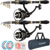 PLUSINNO Fishing Pole, Fishing Rod and Reel Combo,Telescopic Fishing Rod