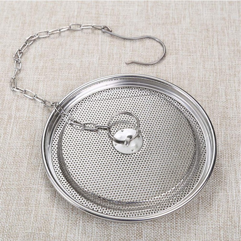 Seasoning Strainer with Hanging Chain Stainless Steel Tea Balls Filter