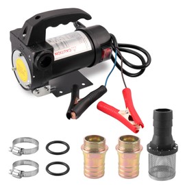 Diesel Transfer Pump 12V DC 10GPM Portable Fuel Transfer Pump 200W for Transferring Diesel, Kerosene, Machine, Self Priming Transfer Pump Kit