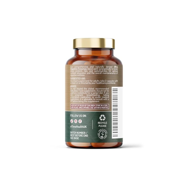 Ultra Digestive Enzymes Complex – Natural & Comprehensive 18 Enzyme