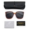 FEISEDY Sunglasses Womens, Oversized Retro Square Polarized Sunglasses, Trendy Shades