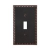 Amerelle Egg & Dart Single Toggle Cast Metal Wallplate in
