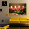 IDEA4WALL Canvas Wall Art Christmas Candles for Celebration Painting Artwork