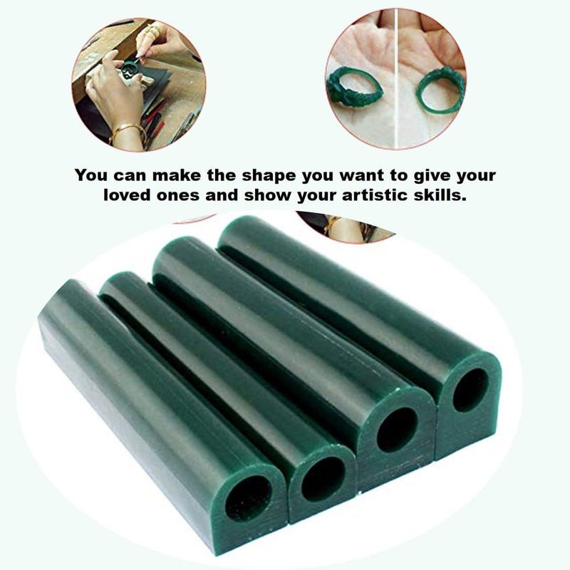 Ring Wax Casting Tube, Jewelry Ring Shape, Hard Green Wax,