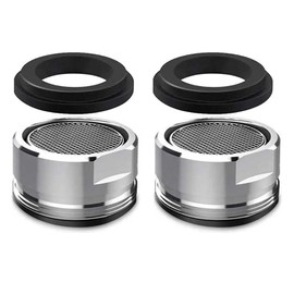 2 Pieces Tap Filter Tap Aerator Replacement Insert Tap Spout Aerator 24MM Brass Male Spout Threaded Aerator with Gasket