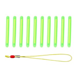 QEQSHQO 10 x Fishing Glow Sticks, Glow Stick for Fishing Rods, Fishing Glow Sticks, Float Glow Sticks, Night Fishing, Night Fishing, Fluorescent Light, Glow Stick for Fishing (4.5 x 37 mm)