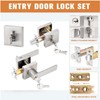 Probrico Square Entry Levers and Single Cylinder Deadbolts Combo Pack,