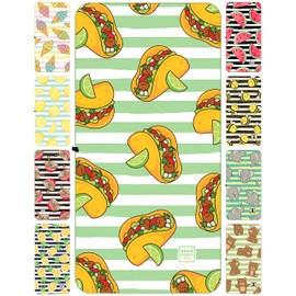 BEARFOOT Microfibre Beach Towel XXL with Bag Quick-Drying Towel - Microfibre Bath Towel Large - Ultralight | Accessories for Holidays & Beach or as Sauna Towel (160 x 80 cm, Taco)