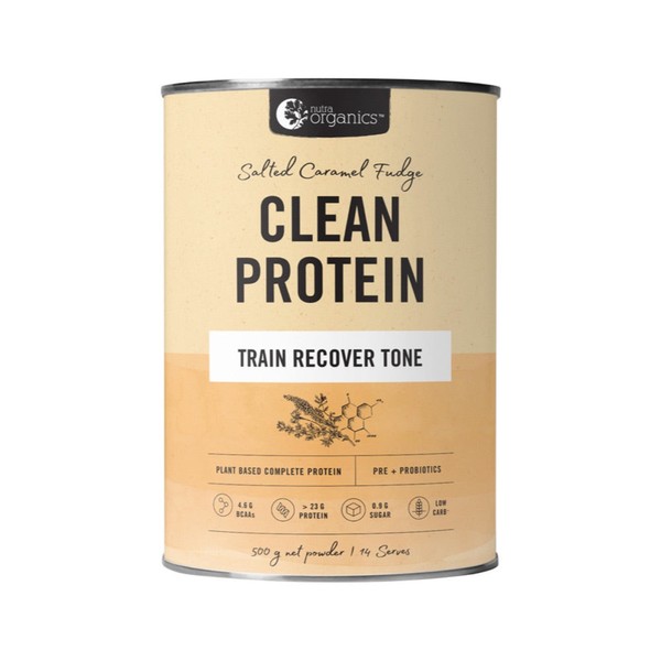 Nutra Organics Organic Clean Protein Salted Caramel Fudge 500g, 1kg