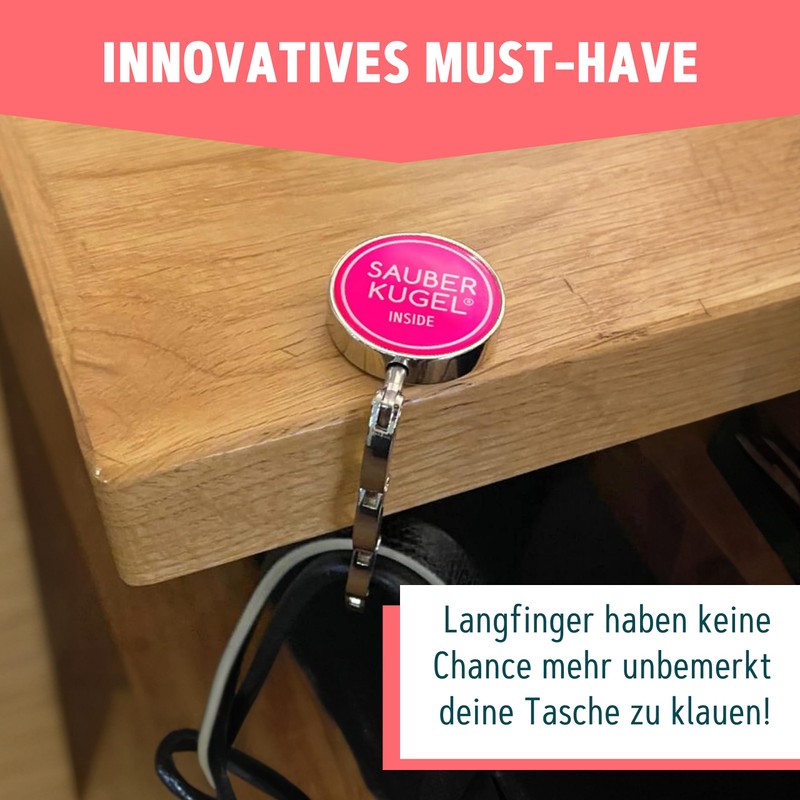 Sauberkugel Smart Bag Holder - Compact, Practical & Anti-Theft -