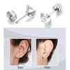 Candyfancy 3 Pairs 316L Surgical Stainless Steel Earrings Set,Size 6mm