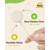 PAWUP Freeze Dried Chicken Dog Treats with Edible Rawhide Stick,