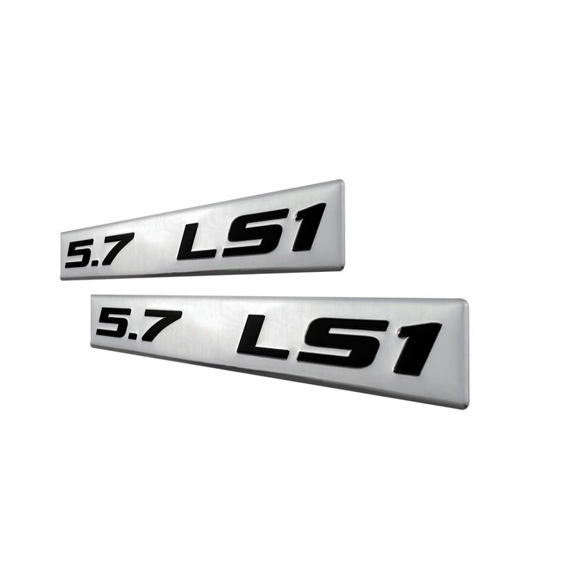 ERPART 5.7 LS1 Black on Silver Highly Polished Real Aluminum