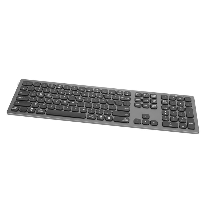 Bluetooth Keyboard with Numeric Keypad Skid Resistance Pads 110 Keys