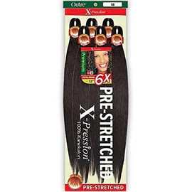 Outre X-Pression Pre-Stretched 6X ULTRA BRAID 52 (1B Off Black)