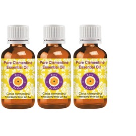 Deve Herbes Pure Clementine Essential Oil (Citrus Clementina) Steam Distilled (Pack of Three) 100ml X 3 (10 oz)