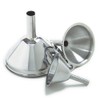3 x Norpro 3-Piece Stainless Steel Funnel Set