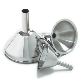 3 x Norpro 3-Piece Stainless Steel Funnel Set