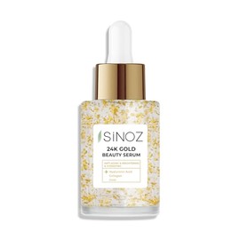 Sinoz 24K Gold Beauty Face Care Serum | Anti-Aging & Radiance-Boosting Formula | Reduces Fine Lines & Wrinkles | With Real Gold Particles | 1.02 Fl Oz (Pack of 1)