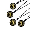 KYEYGWO Round Constellation Pendant with Adjustable Nylon Rope, Unisex Obsidian