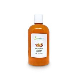 Soapeauty RED PALM OIL EXTRA VIRGIN UNREFINED CARRIER COLD PRESSED 100% PURE (4 OZ)