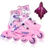 VEZLOPUS Inline Skates with Dragon-Wings-Cloak Pink, 4 Sizes Adjustable Inline
