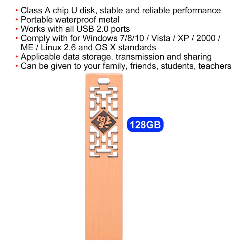 USB Flash Disk Portable Waterproof Metal 2.0 Drive Storage Memory