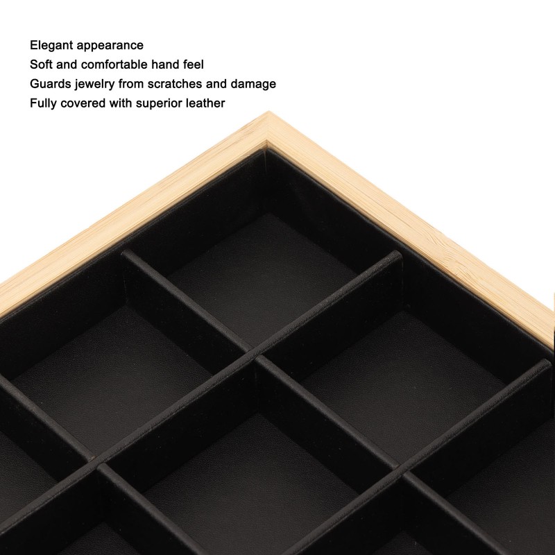 Jewelry Storage Display Trays Multipurpose 24 Grids Jewelry Tray for