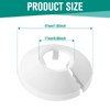 12PCS Radiator Pipe Covers, 15mm Radiator Pipe Collars White, No