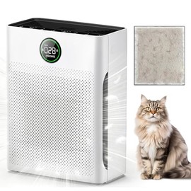 Air Purifiers for Home Large Room up to 2200sq.ft, MOOKA Air purifier for Home Pets with Washable Filter, PM 2.5 Display Air Quality Sensor Air Cleaner for Bedroom, Dorm room, Pets, Office PR1 (White)