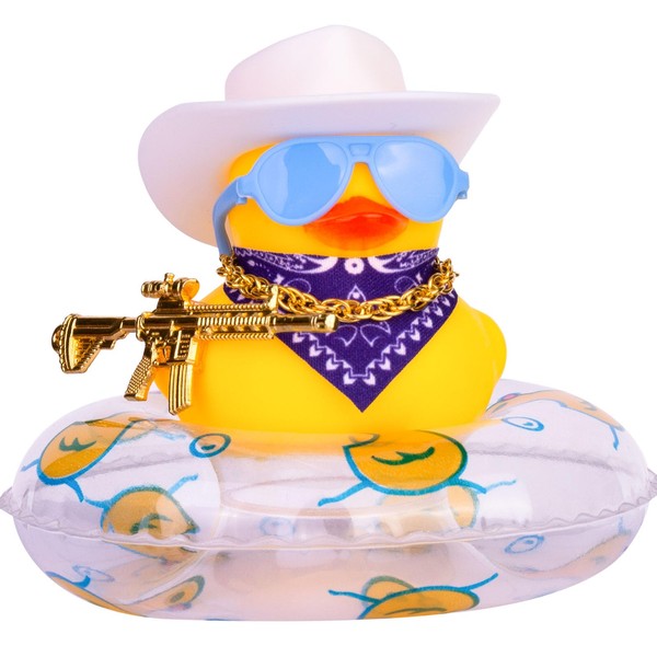 CoFuBcad West Cowboy Duck Decoración de tablero de instrumentos de