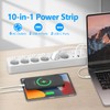 JSVER Steckdosenleiste 6 Fach mit Individuellem Schalter, JSVER 10 IN