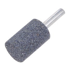 sourcing map 2pcs Abrasive Mounted Stone 1/4" Shank 0.8" Dia Cylindrical Corundum Grinding and Polishing Head for Engraving Rotary Tool