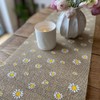 Luck and Luck Daisy Hessian Table Runner, Easter Party Table