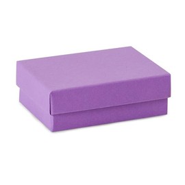 RJ Displays-20 Pack Cotton Filled Matte Purple Paper Cardboard Jewelry Gift packaging, pendant, earring, Ring, Necklace, Neck Chain, Anklets, bracelets. Gemstones, Cuff Links, Coins, Collectables and Retail Boxes 3.25" X 2.25" X 1" Inch #32 Size