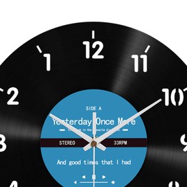 Qianly Backwards Clock for Walls Decorative Clock Backwards Running Time 12" Counter Clockwise Wall Clock for Dining Room Wall Decor