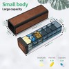 TOMSKYE Pull-Out Pill Case, Premium Leather Portable Pill Case, Dustproof,