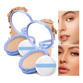 Base Maquillaje Polvo Compacto Fijador Matte 2pcs