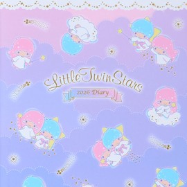 Sanrio 623261 B6 Diary (Ruled Type) 2026 Little Twin Stars Kiki Lara Paper Beginning of October Planner Schedule Notebook Diary Schedule Book