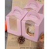 qiqee - Cajas individuales para cupcakes (50 unidades, de lavanda),