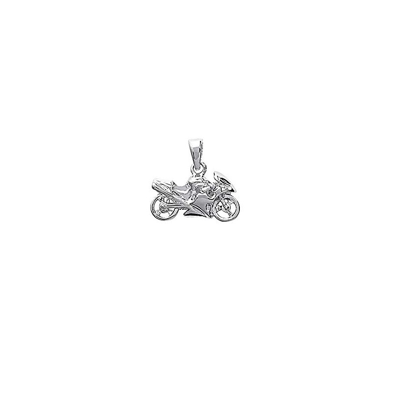 NKlaus Solid Biker 925 Sterling Silver Motorcycle Chain Pendant Men's