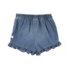 RuffleButts Light Wash Denim Ruffled Skort - 3T