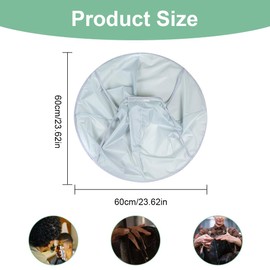 GNALIA Ablier de coiffeur et de coiffeur - Tablier de Coupe de cheveux Pour coiffeur à Domicile Avec peigne Pointu diamètre 50 cm (grey)