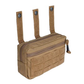 IDOGEAR Tactical Bag Molle Dump Bags Dual Purpose Carrying Kit EDC Bag with Molle Hooks and Loops for Vest 500D Nylon, Coyote brown
