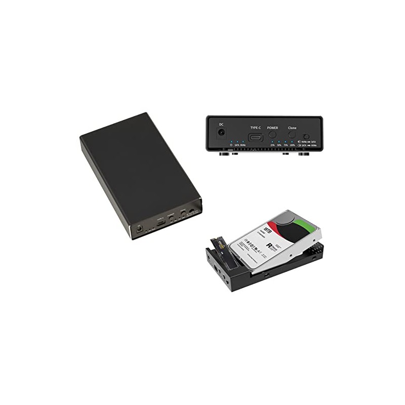 KALEA-INFORMATIQUE Aluminum USB Enclosure for HDD SATA 2.5 3.5 and