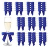 MORSUNBELA Blue Gift Bows Decorative Wedding Bows Gift Pack of
