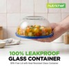 NutriChef 4‑Piece Glass Mixing Bowls with Lids – Premium Borosilicate